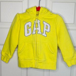 Baby GAP Yellow Zip Up Hoodie Size: 2T